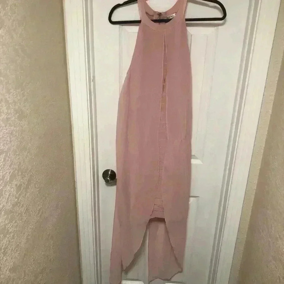 🌸VENUS Chiffon Overlay Bandage Bodycon Pink Dress Sleeveless Sexy Slimming🌸 - Picture 6 of 16